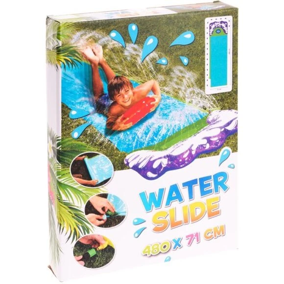 Fun Slide oppustelig rutsjebane med vandslange