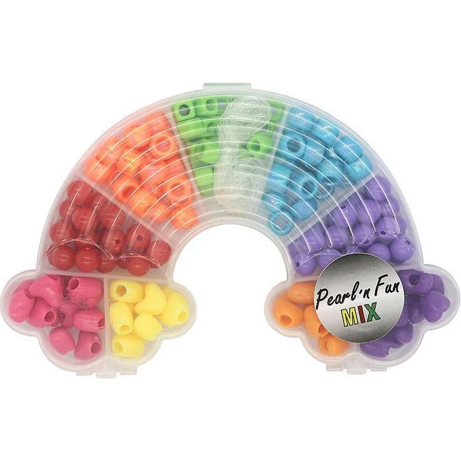 Pearl n Fun Regnbue Perlemix 500g