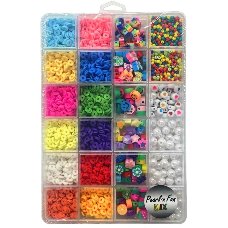 Pearl'n Fun Multi Perlemix 3-10mm, 20 Farver