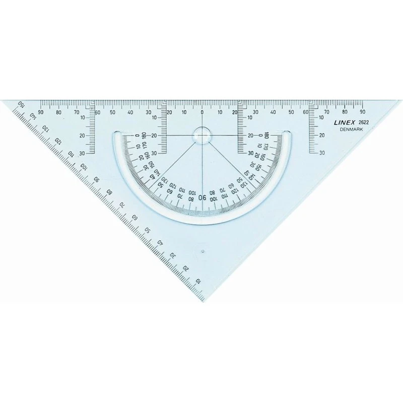 Linex 2622 Geometritrekant med lup og tværmålsinddeling