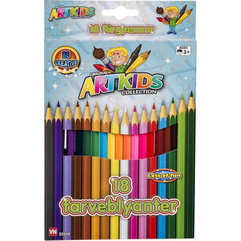 Artkids Farveblyanter 18 stk. i hængeæske (3+ år)