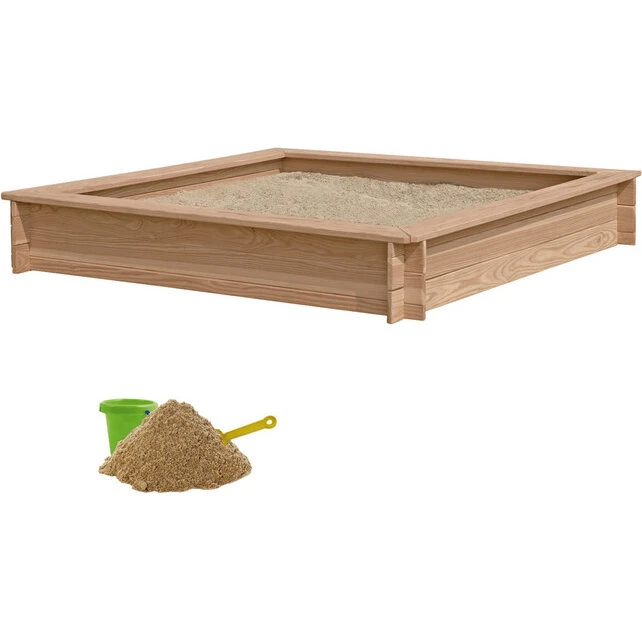 Nordic Play sandkasse i lærk 150x150 cm inkl. 240 kg sand