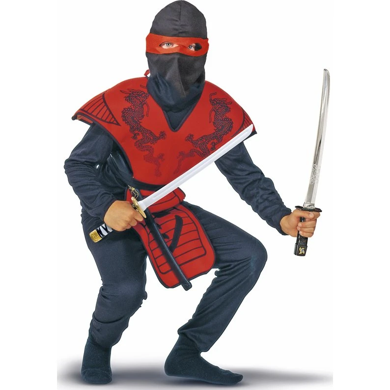 Rio Rød Ninja Kostume 120 cm