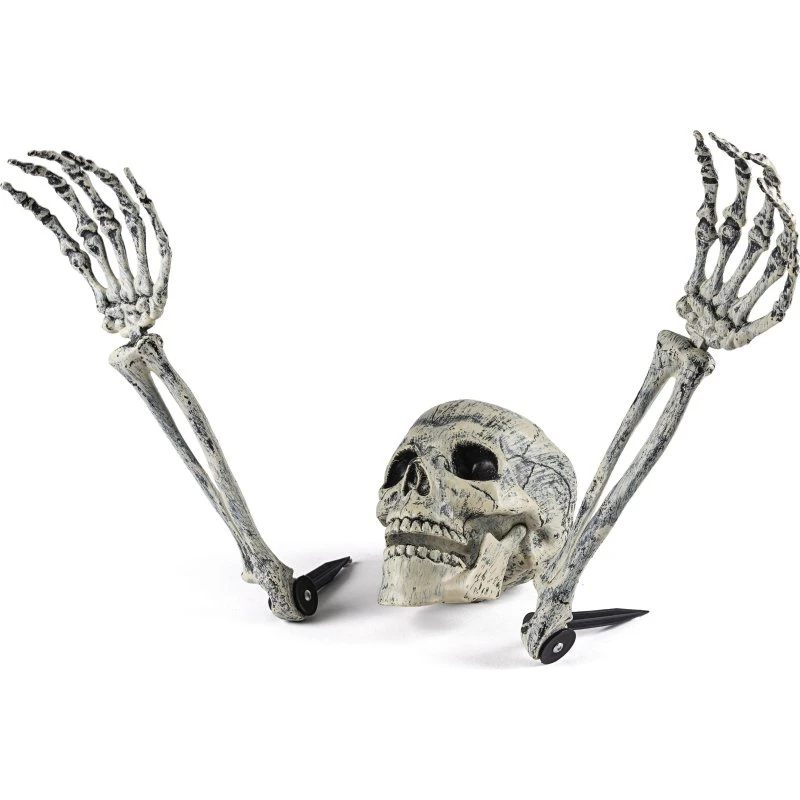 Skelethoved og Knogler Dekoration til Have - 6+år