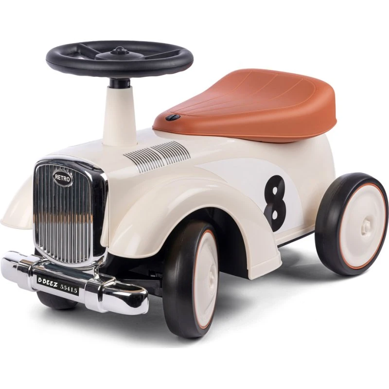 B-Beez Retro Gåbil – Cremefarvet, 12+ måneder