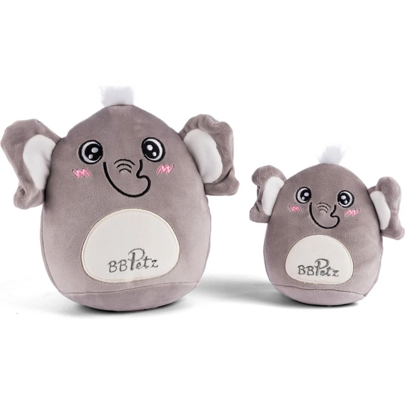 BB Pets Elefant og Unge Bamser, 20+14 cm, Grå