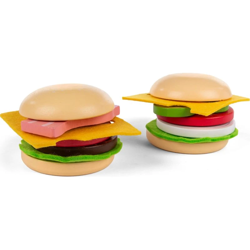 VN Toys Træ burgere med velcro – 2 stk