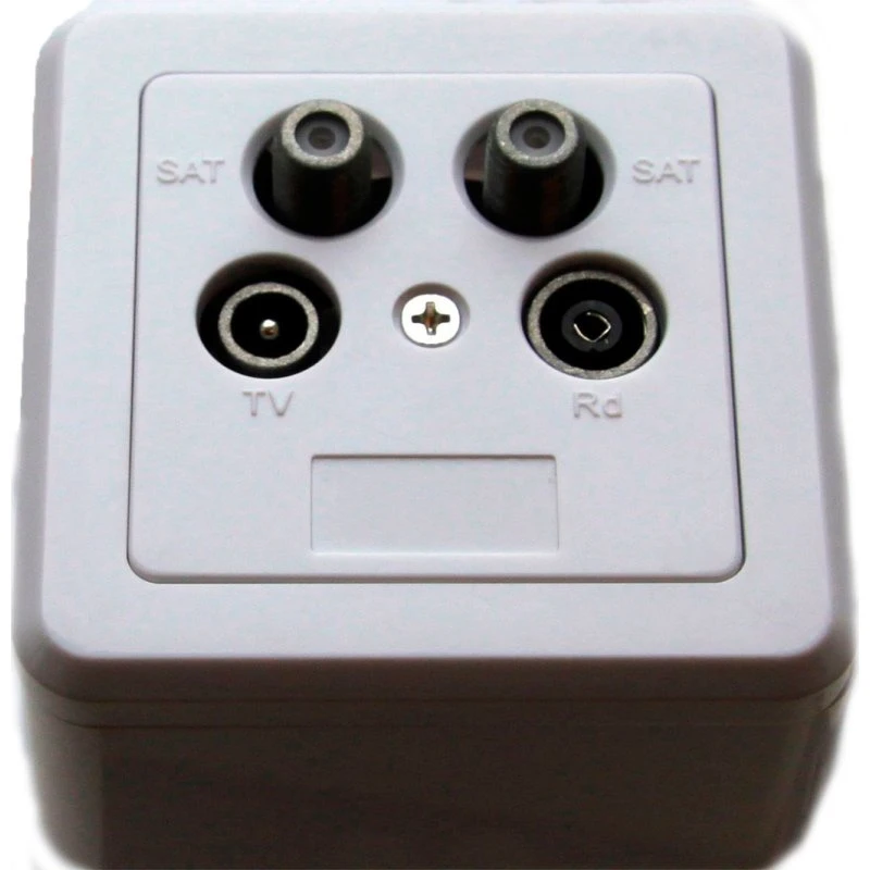 Triax Wall Outlet - FM/TV/SAT-Twin - Hvid
