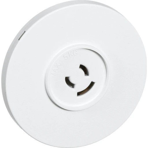 LK Lampestikkontakt Ø80 mm 2L+J Hvid