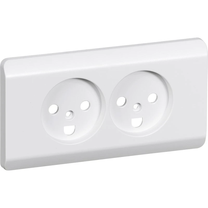 Opus66 Afdækning Dobbelt Stikkontakt 2 modul Hvid