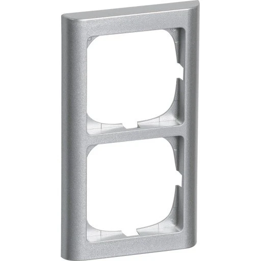 LK Fuga Softline 63 ramme 2x1 lodret metallic