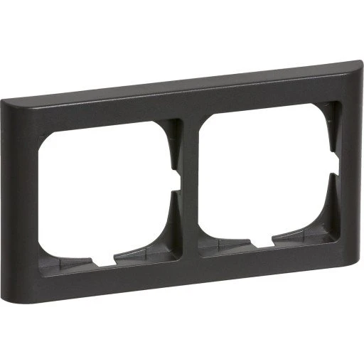 LK Fuga Softline 63 ramme 2x1 modul, vandret, koksgrå
