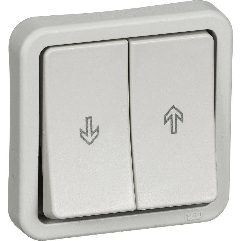 OPUS® 74 Jalousieafbryder 1-modul, lysegrå