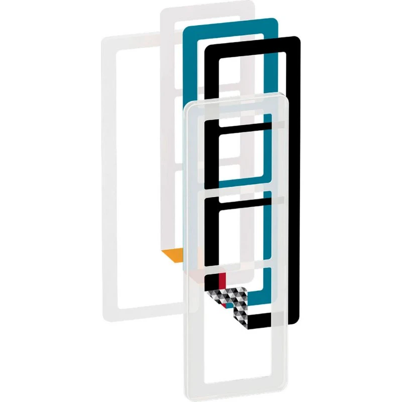 LK Fuga Choice Design ramme 3½ modul, frostet med 6 farver
