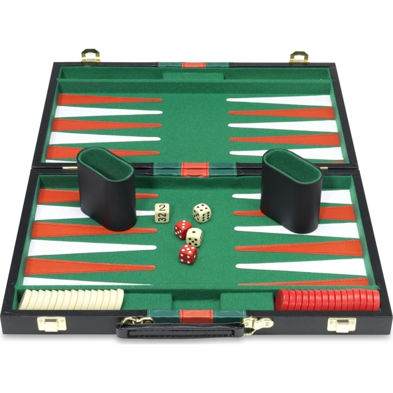Backgammon Brætspil i Sort Kuffert 37cm