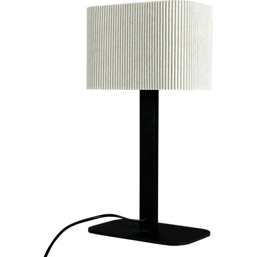 Dyberg-Larsen Calix bordlampe - oval stofskærm, sort