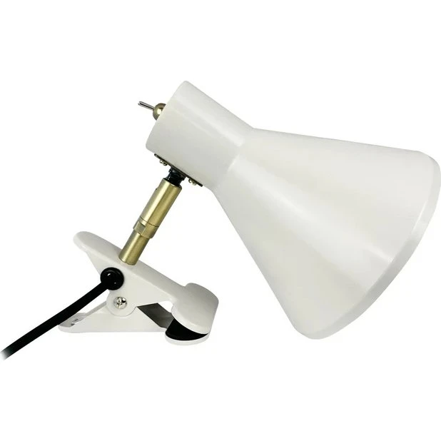 Dyberg Larsen Sleep Klemmelampe Shiny White/Antique Brass