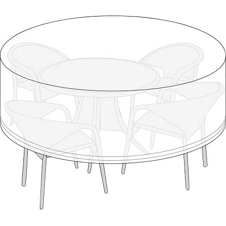 Oldham overtræk til havemøbelsæt Ø180 cm - Flint grå