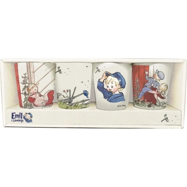 Barbo Toys Emil 100% melamin 4 glas sæt