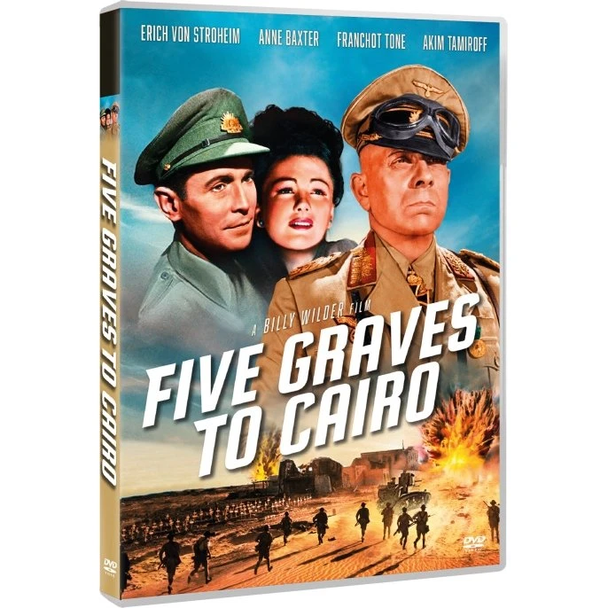 Five Graves to Cairo - DVD - Klassisk krigsfilm