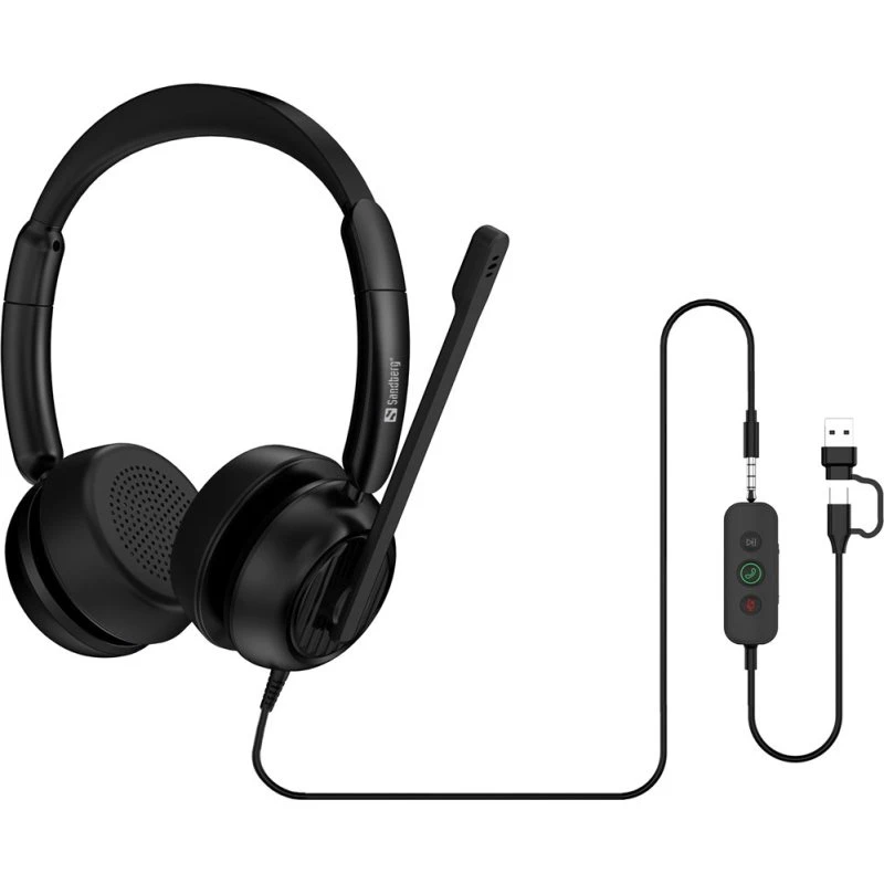 Sandberg 3in1 Office Headset Pro ENC, Sort