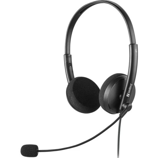 Sandberg MiniJack Office Headset Saver, Sort, 3,5 mm, 1,5 m