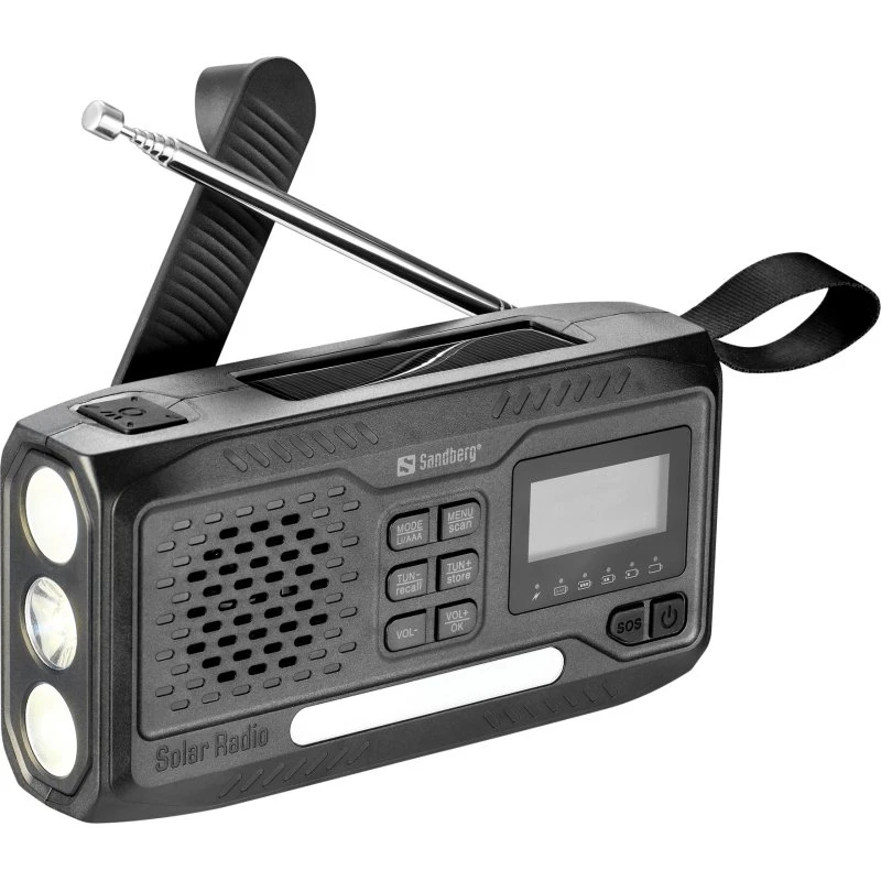 Sandberg Survivor DAB Radio 4500 med Powerbank og Bluetooth - Sort