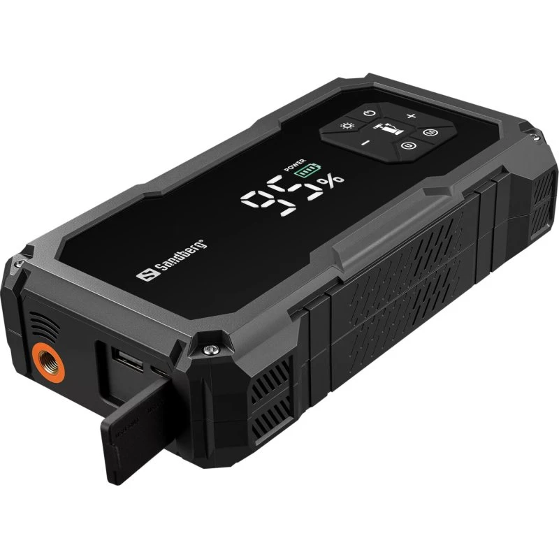 Sandberg Car Jumpstarter TirePump 10000, 10000mAh, 800A, Sort