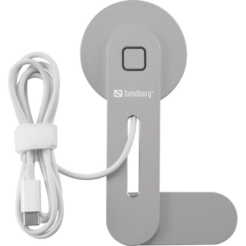 Sandberg Trådløs Magnetisk Oplader 15W USB-C Grå