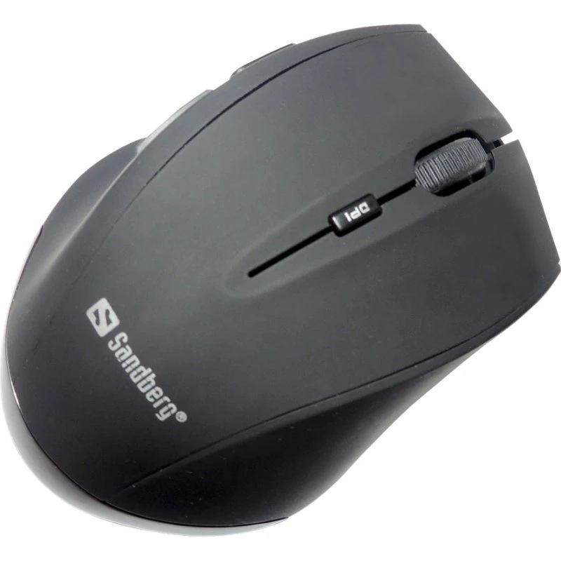 Sandberg Pro Wireless Mus - 5 Knapper - Sort - 1600 DPI