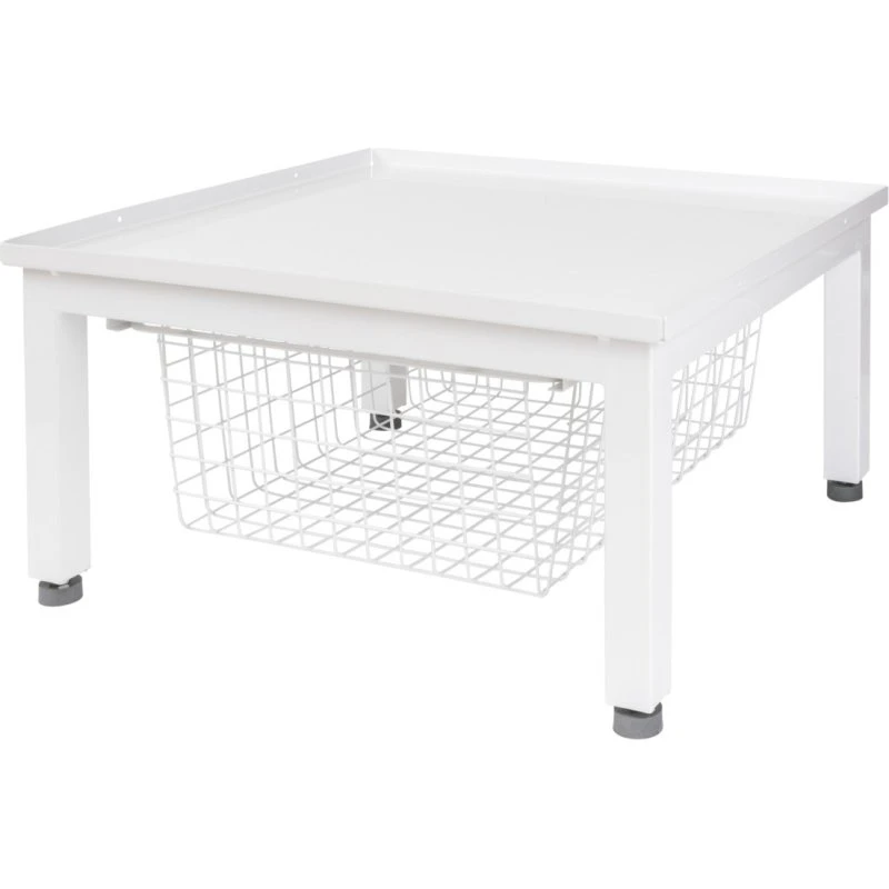 Nordic Quality Vaskemaskine/Tørretumbler Sokkel med Kurv, Hvid, 62x56x30cm