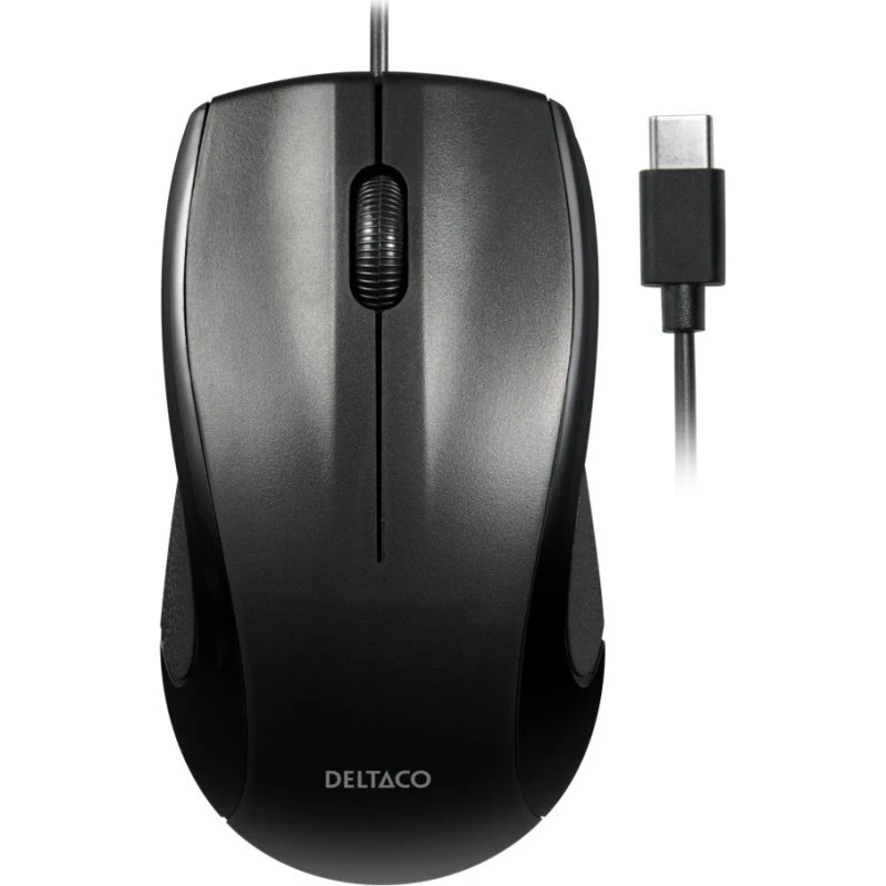Deltaco MS-711-C Optisk Mus, 1200 DPI, Sort