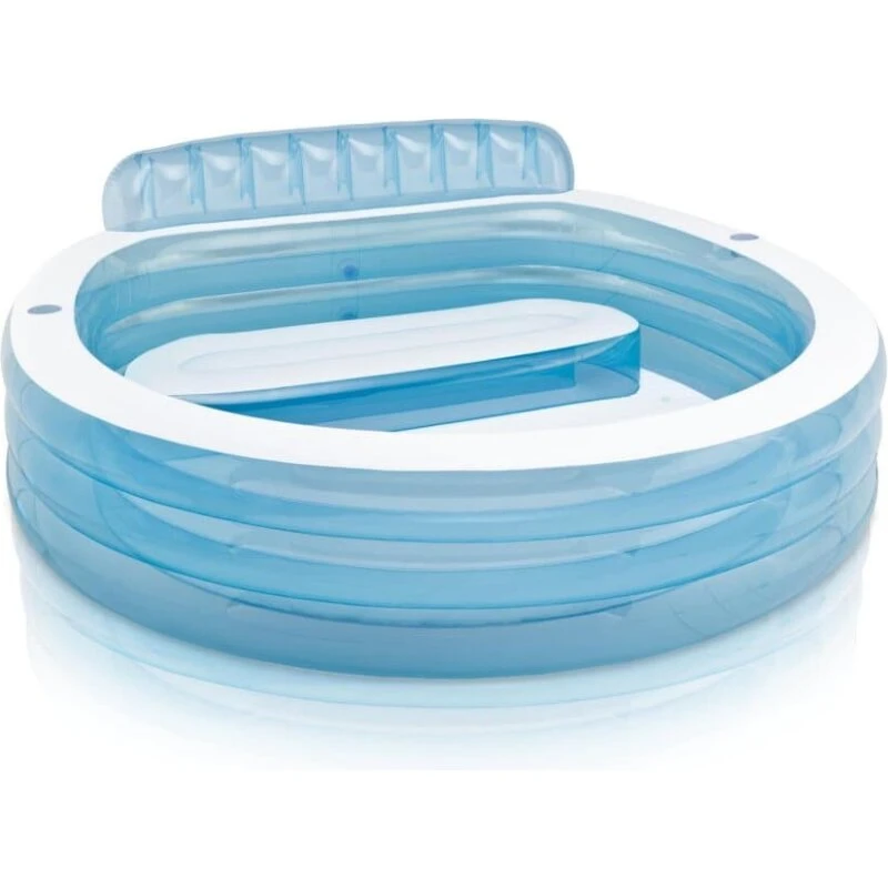 INTEX Oppustelig pool med bænk 229 x 218 x 79 cm