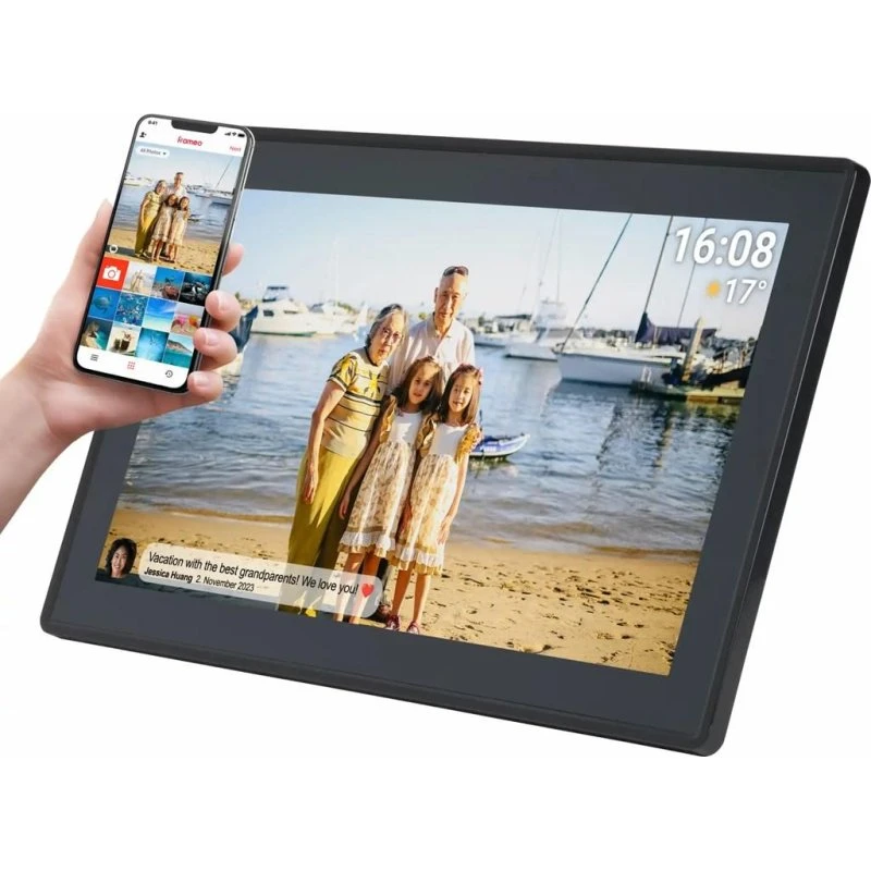 Denver PFF-1515B 15,6" digital fotoramme med touch og WiFi, sort