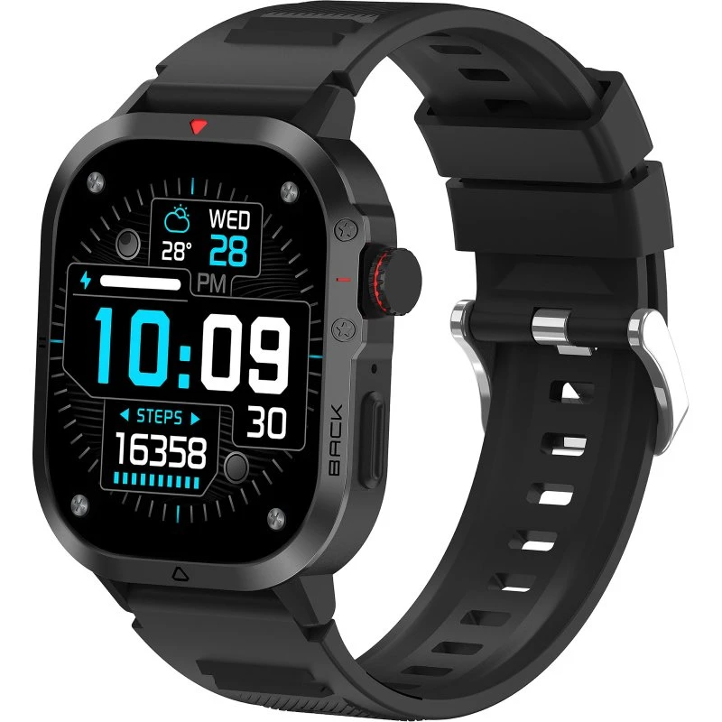 Denver SWC-195B Sort Smartwatch med AMOLED-skærm