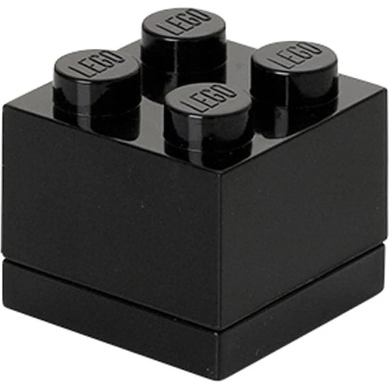 LEGO Mini Box 4, Sort, 4x4 cm – Madkasse til Frokost