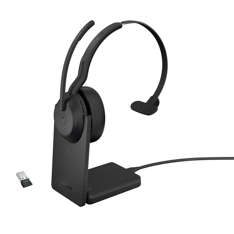 Jabra Evolve2 55 MS Mono Trådløs Høretelefon Sort