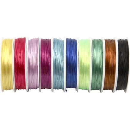 CC Hobby Elastiksnor 1 mm, 10 farver, 10x25 m