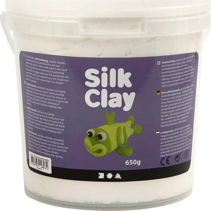 Silk Clay - Hvid 650 g