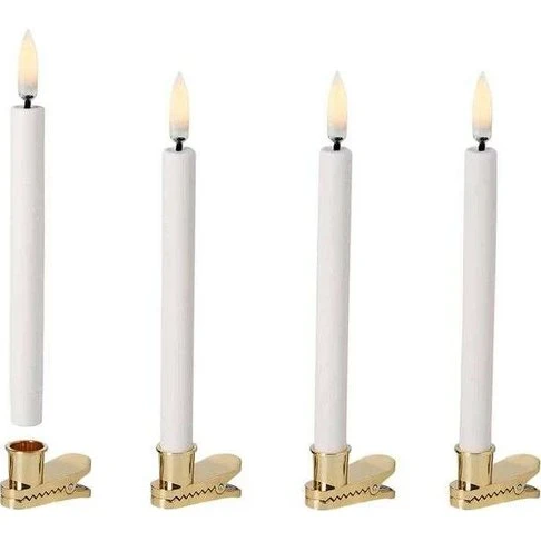 Uyuni Lighting Kegleformet Mini LED 4 stk. hvid med klips