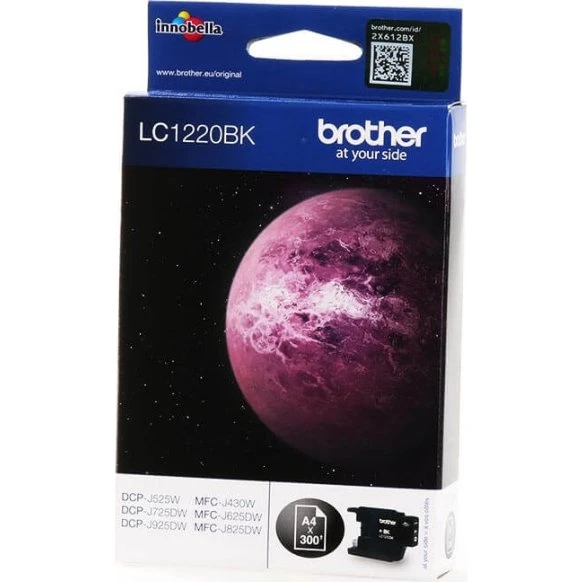 Brother LC1220BK Sort Blækpatron, 300 Sider