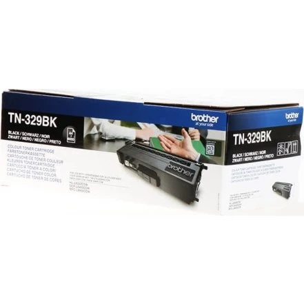Brother TN329BK Sort Toner, 6.000 sider