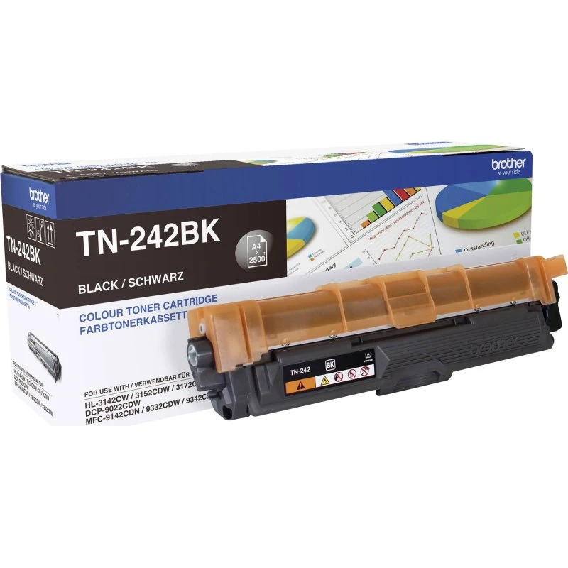 Brother TN242BK Sort Laser Toner, 2500 sider