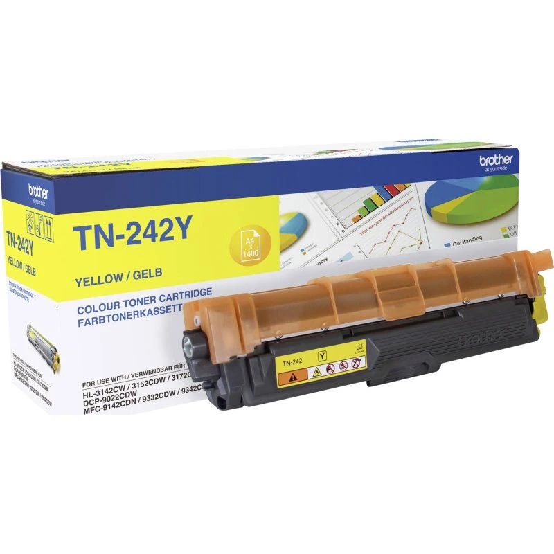 Brother TN242Y Gul Laser Toner, 1400 sider