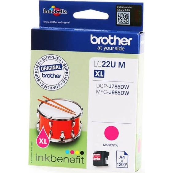 Brother LC22UM Magenta Blækpatron, 1.200 sider