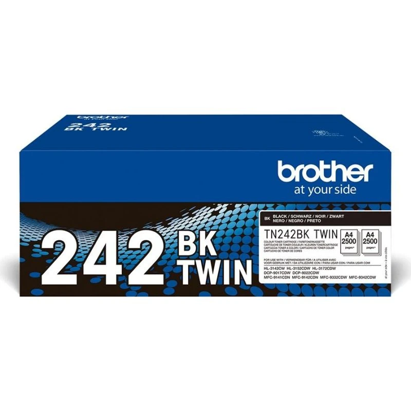 Brother TN-242BK Twin Pack, sort, original (2 stk.)