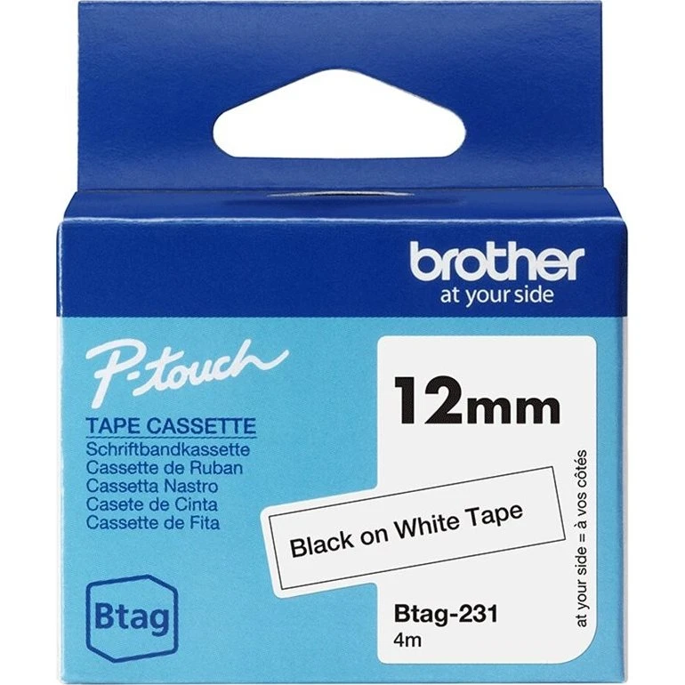 Brother BTAG-231 Mærkattape 1,2 cm x 4 m
