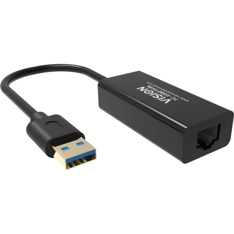 Vision TC-USBETH/BL USB 2.0 Netværksadapter, sort