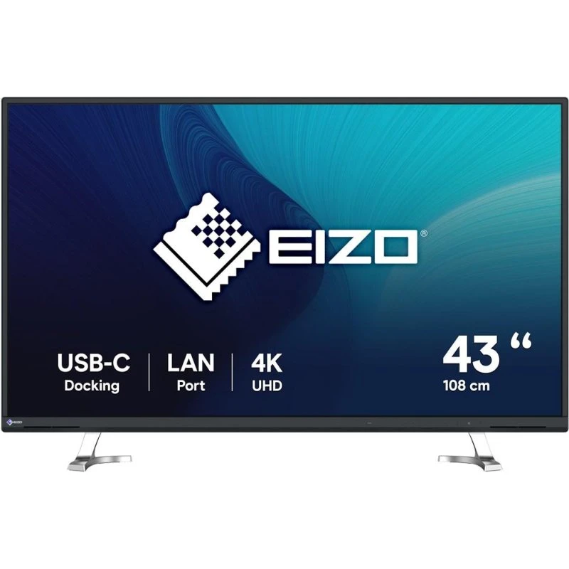 EIZO FlexScan EV4340X-BK 43" 4K USB-C IPS-skærm, sort