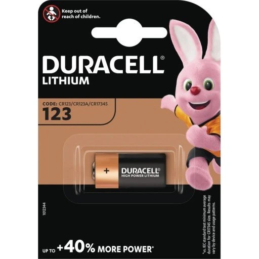 Duracell CR123 123A Lithiumbatteri, 1 stk.